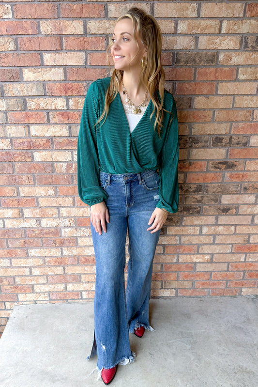 Home For The Holidays Bodysuit, Sea Green