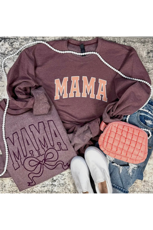 Mama Reversible Sweatshirt, Heather Maroon
