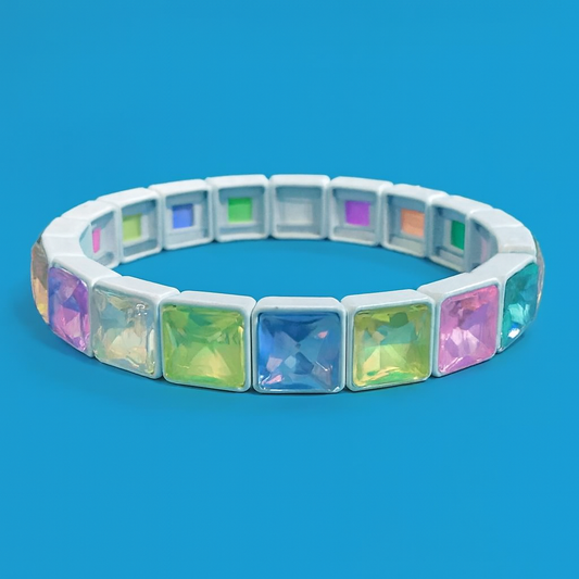 Libby Enamel Stretch Bracelet, Mulit