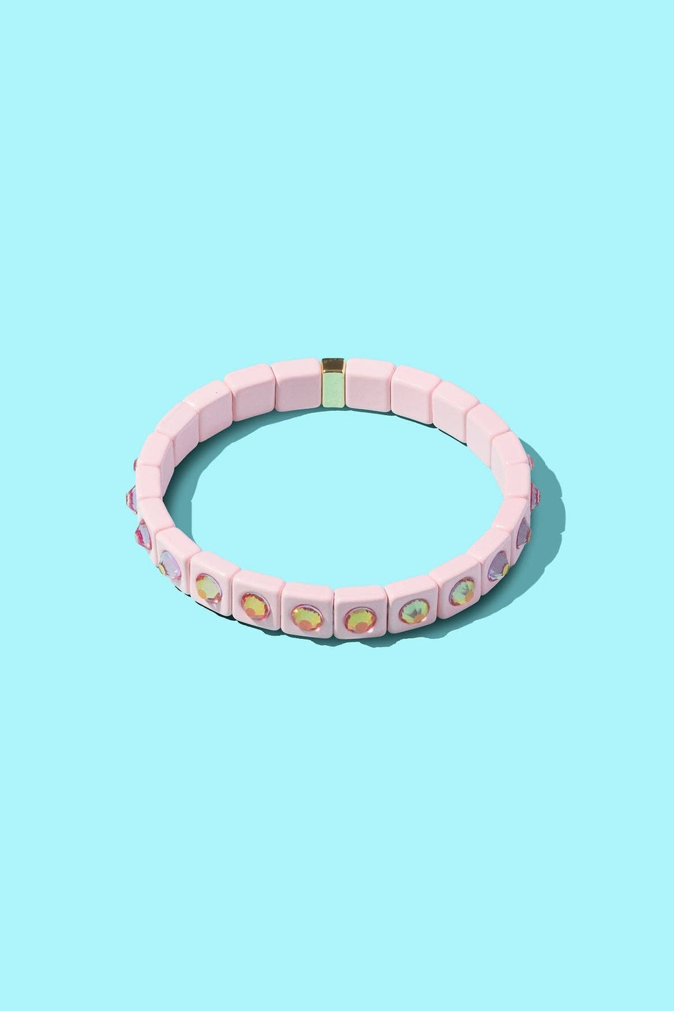Maeve Enamel Stretch Bracelet, Blush