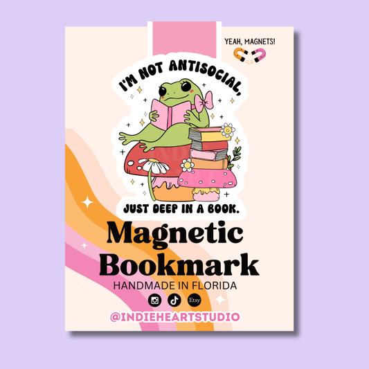 Bookish Frog Magnetic Bookmark