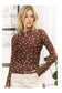 Too Sweet Polka Dot Mesh Top, Brown