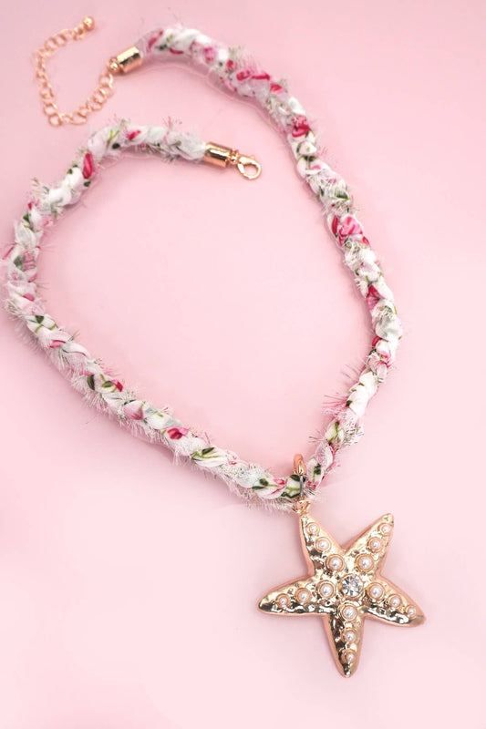 Interchangeable Star Charm Scarf Necklace