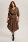 Wild Romance Leopard Print Button-Front Cardigan/Midi Dress