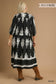 Desert Bloom Embroidered Midi Curvy Dress, Black