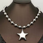 Serena 18K Gold Plated Stainless Steel Star Necklace, Silver