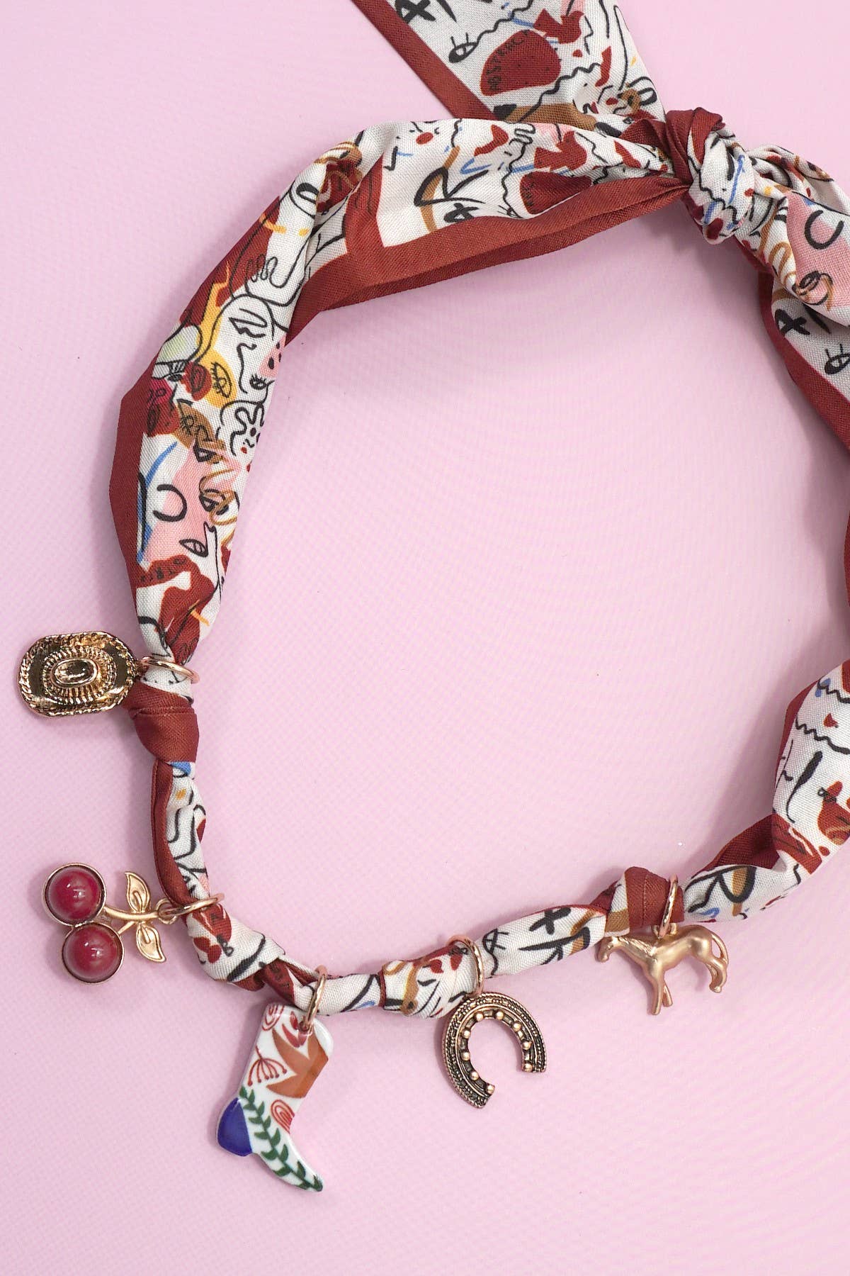 Stay Wild Scarf Charm Necklace