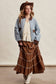 The Scenic Route Contrast Trim Western Utility Jacket, Dusty Blue