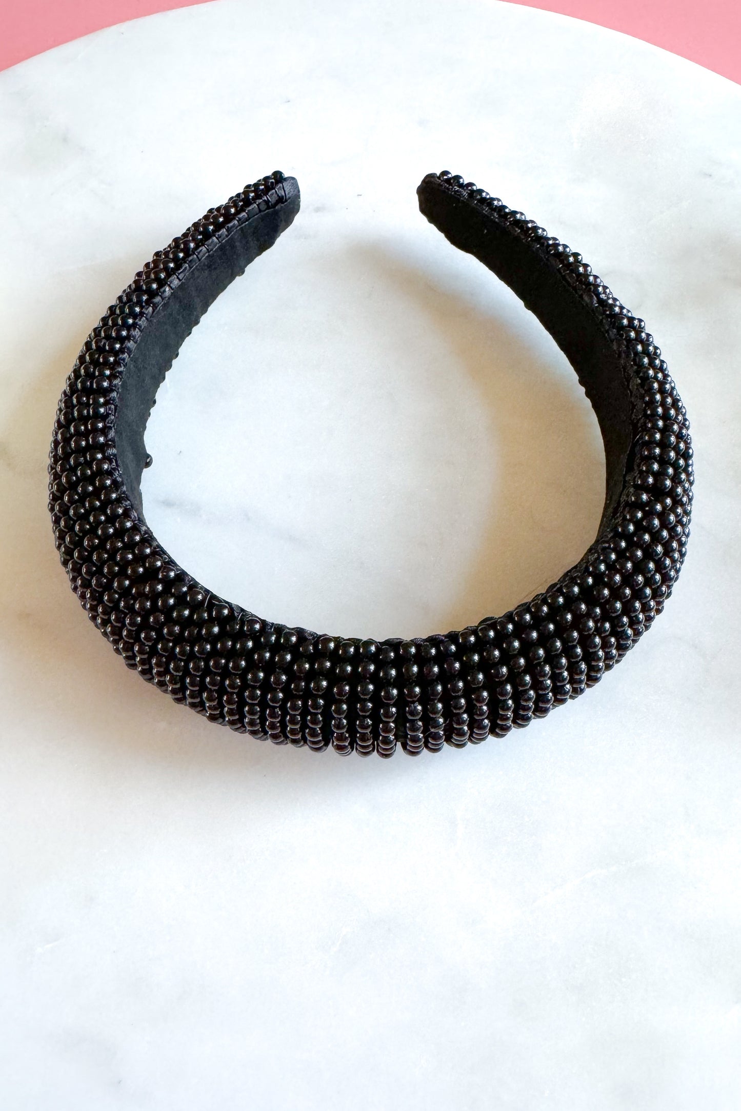 Pearl Wide Headband, Black