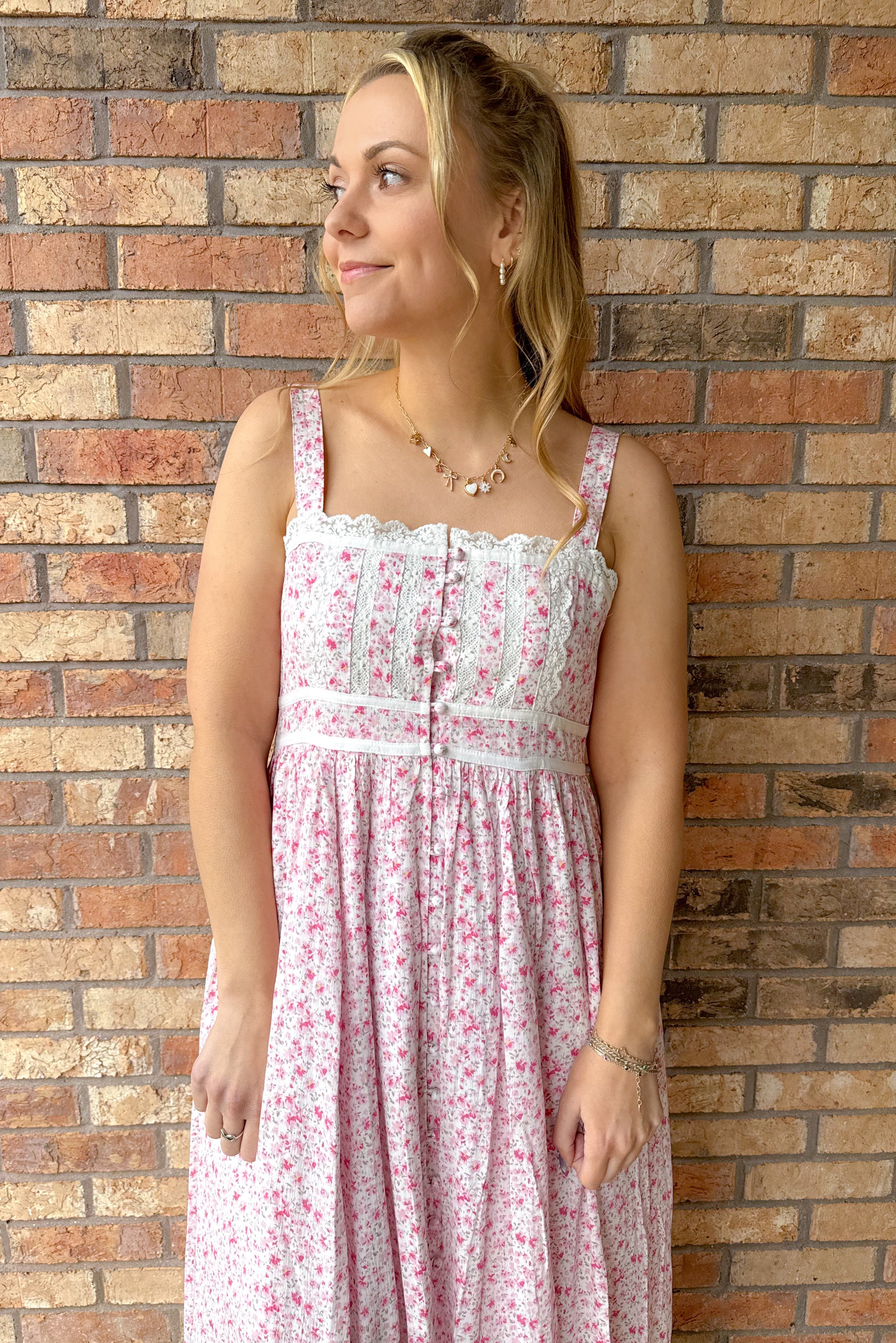 Fairytale Floral Button Down Sleeveless Maxi Dress Melba Mae Fairytale Floral Button Down Sleeveless Maxi Dress Melba Mae