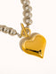 Raissa 18K Gold Plated Stainless Steel Two Tone Heart Necklace