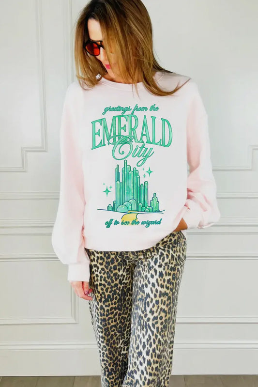 Emerald City Crewneck, Pink