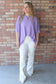 Girly Pop Oversized Crochet Knit Poncho Top, Orchid