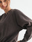Morning Coffee Soft Bloom Mineral Wash Lace Pullover, Espresso