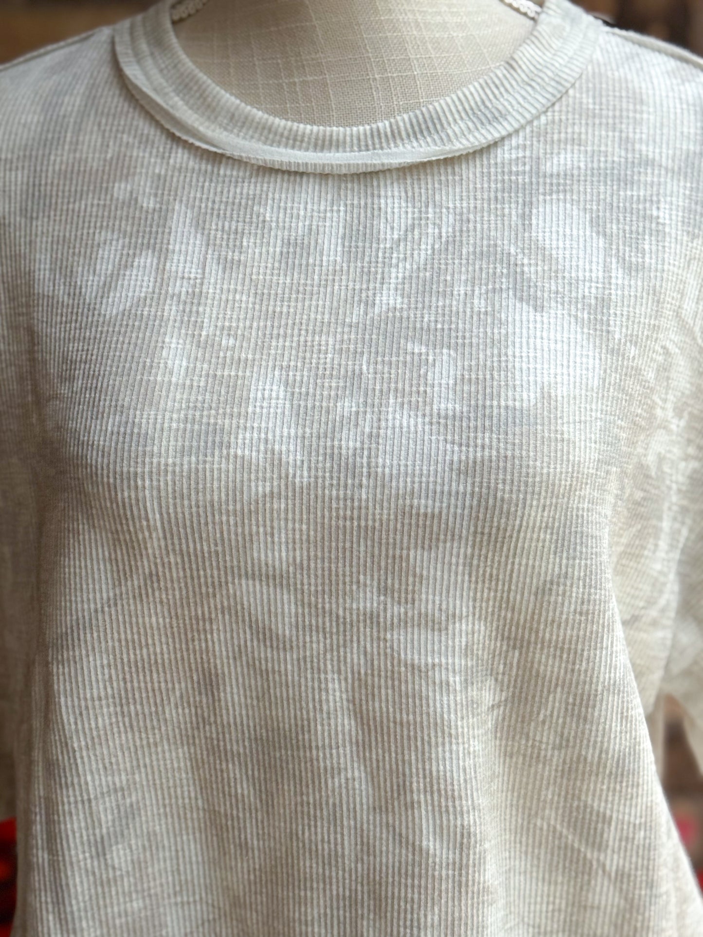 Out of Nowhere Camo Ribbed Top