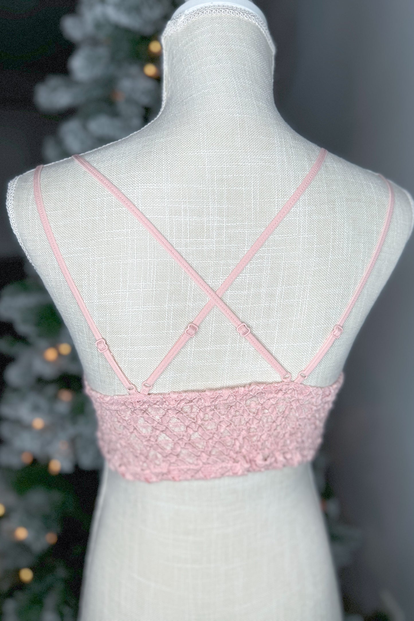 Last Chance Lace Bralette, Mellow Rose