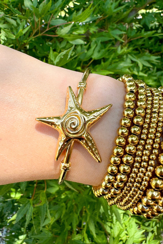 Kai Starfish 18K Gold Plated Stainless Steel Cuff, Gold