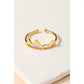 Mountain Cut Out Adjustable Ring, Gold