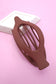Oval Lay Down Flat Hair Claw Clip, Brown