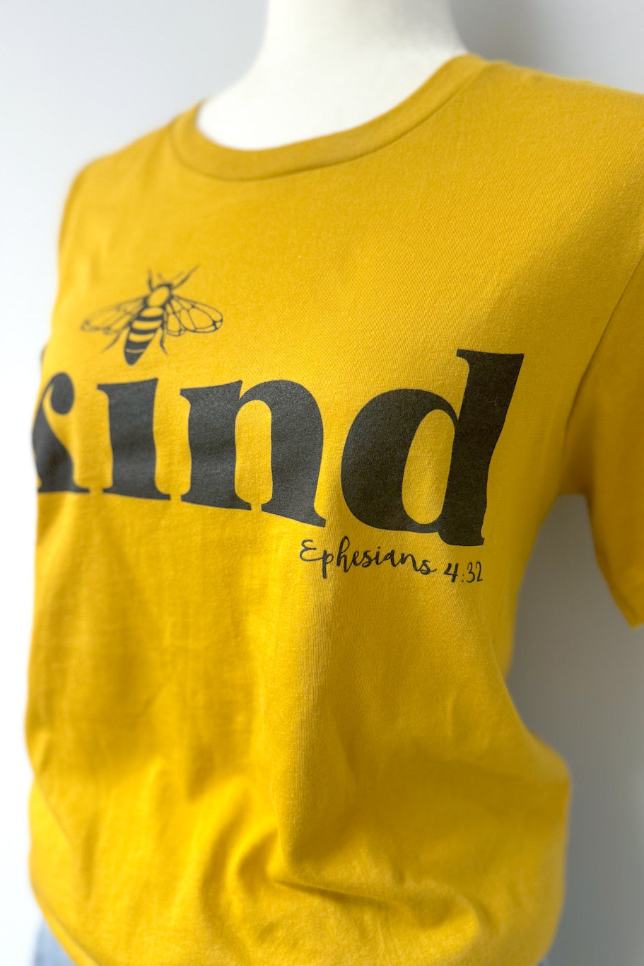 Bee Kind Graphic Tee, Mustard