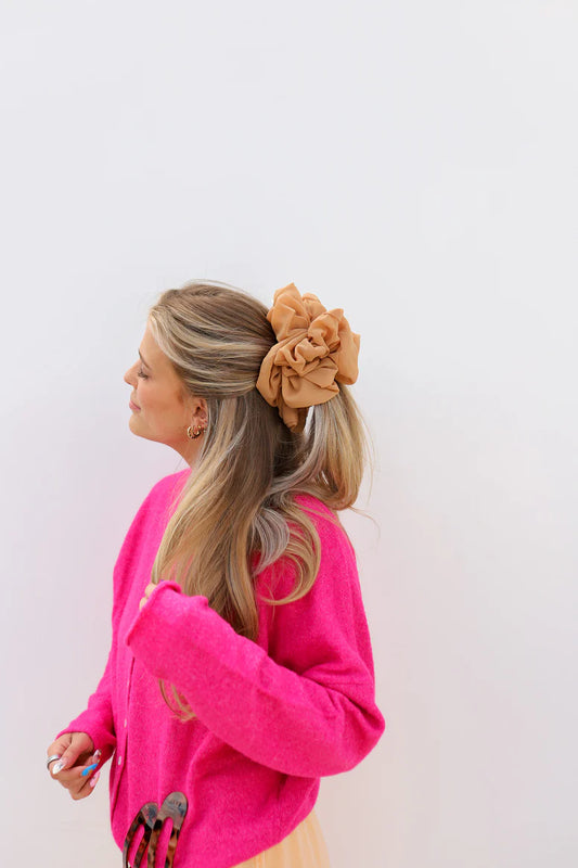 Jumbo Scrunchie, Light Brown