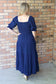 Jolene Smocked Tiered Maxi Dress, Classic Navy