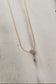 Luna Petite Round CZ 18K Gold Plated Stainless Steel Necklace, Gold