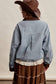 The Scenic Route Contrast Trim Western Utility Jacket, Dusty Blue