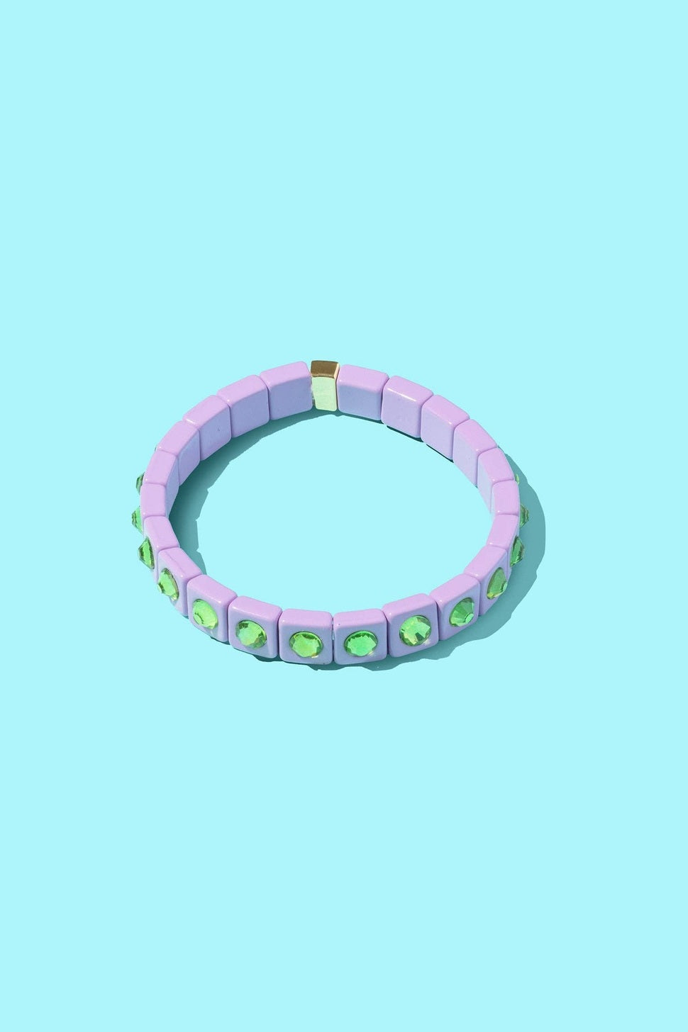 Maeve Enamel Stretch Bracelet, Lilac