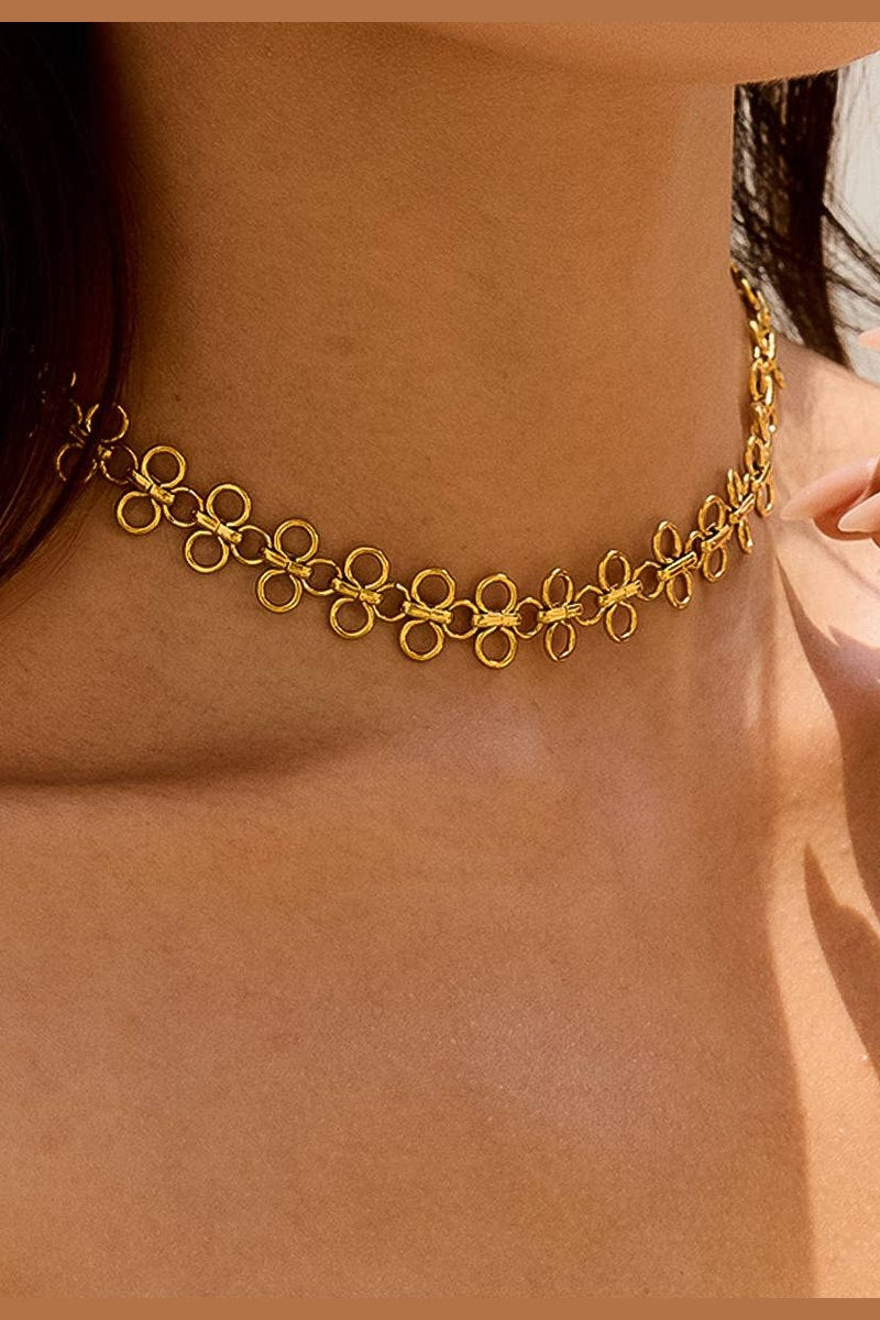 Ritza 18K Gold Plated Stainless Steel Choker, Gold