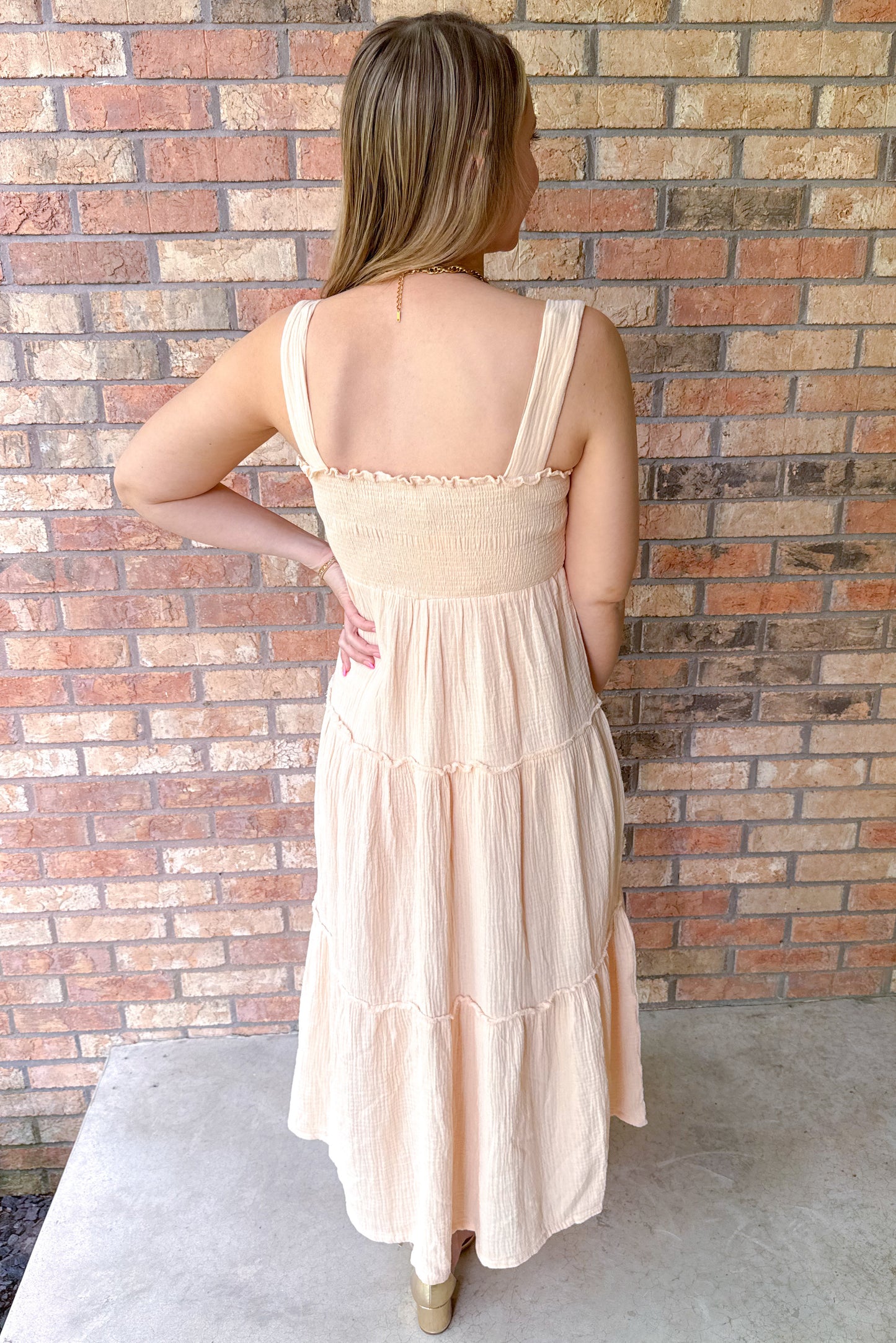 Coastal Getaway Maxi Dress, Natural