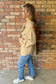 Thinking It Over Oversized Waffle Shacket, Taupe