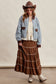 The Scenic Route Contrast Trim Western Utility Jacket, Dusty Blue