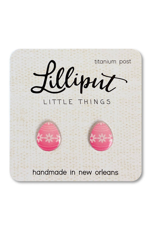 Easter Egg Earrings, Pink