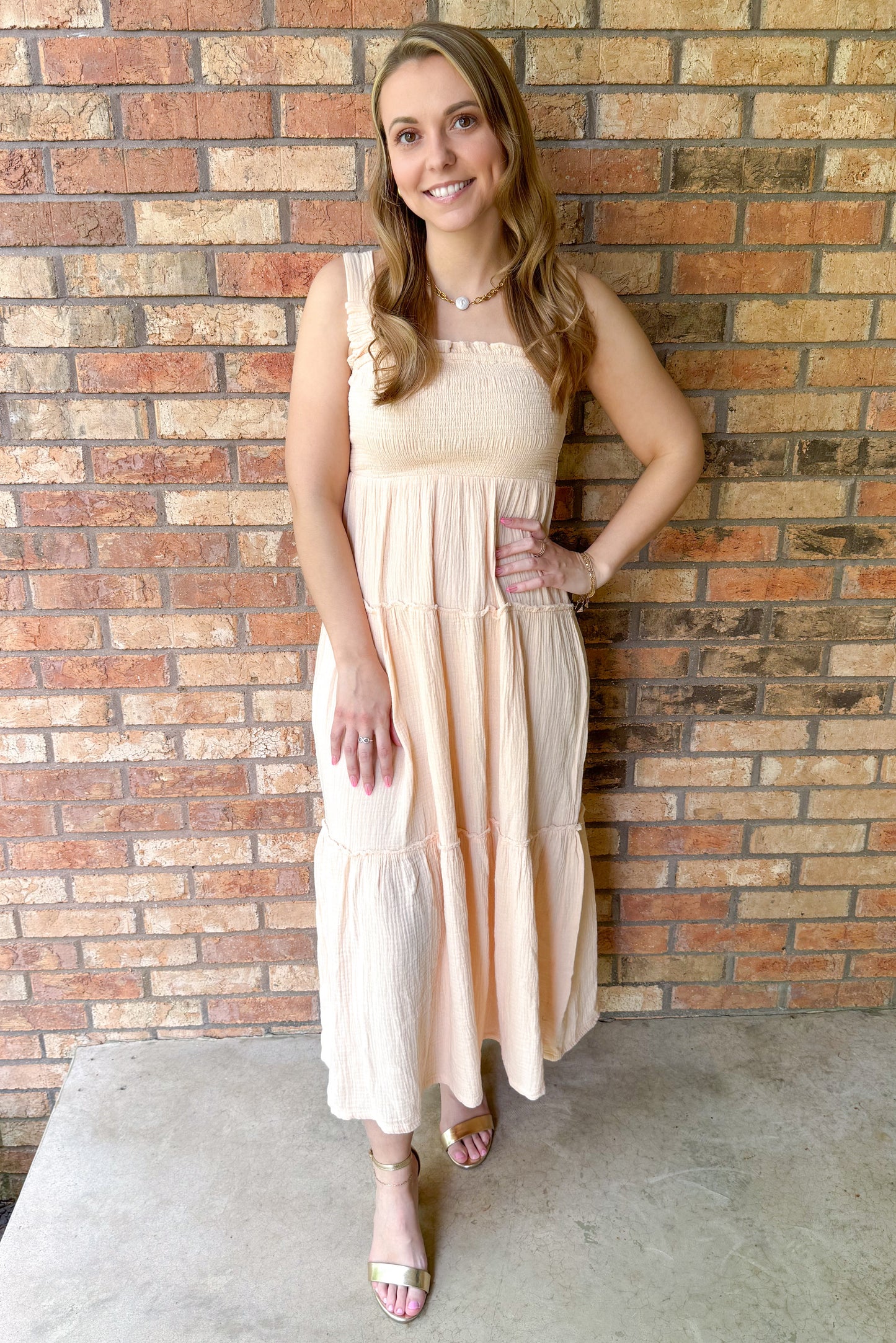 Coastal Getaway Maxi Dress, Natural