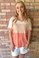 Sweet Pea Color Block Top, Blush Multi