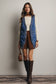 Meet Me There Braided Trim Denim Vest, Blue Haze