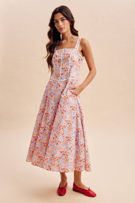 The Sweetest Thing Maxi Dress, Peony Multi