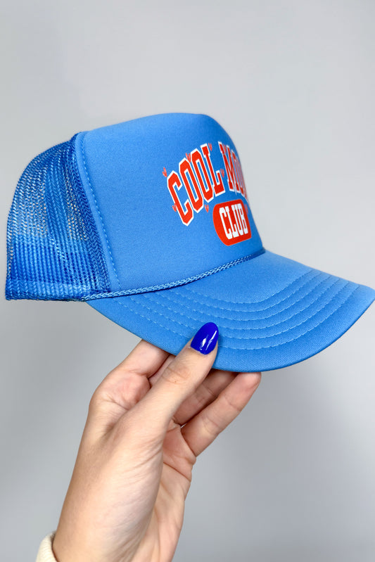 Cool Mom Club Trucker Hat, College Blue