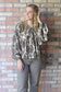 Since You've Been Gone Front Tie Balloon Sleeve Top, Tan/Brown