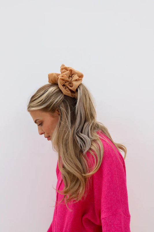 Jumbo Scrunchie, Light Brown