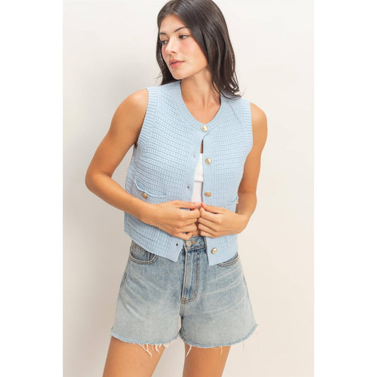 Come as You Are Vest, Ice Blue