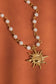 Kalani Sun Beaded 18K Gold Plated Stainless Steel  Necklace, Gold