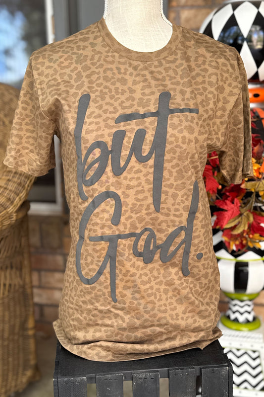 But God Leopard Puff Tee, Brown