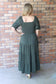Jolene Smocked Tiered Maxi Dress, Forest Green
