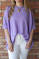 Girly Pop Oversized Crochet Knit Poncho Top, Orchid