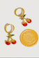 Pretty Please 18K Gold Plated Stainless Steel Cherry Earrings, Gold