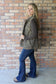 Wildest Dreams Leopard Print Overszied Button-Front Utility Vest, Cedar