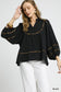 Feline Good Texture Fabric Leopard Print Top, Black