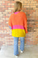 Perfectly Splendid Colored Block Sweater Cardigan, Multi